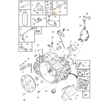 Caja de cambios automática Aisin TG-81SC (W8AWA/AWF8F45/GA8F22AW/AF50)