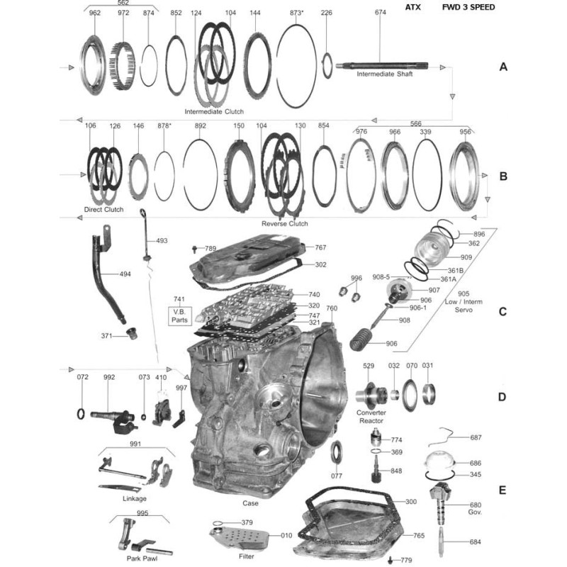 Caja de cambios automática Ford ATX