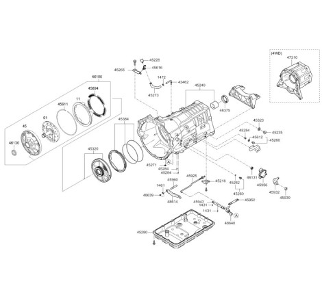 Caja de cambios automática Hyundai A8R40/A8LR1