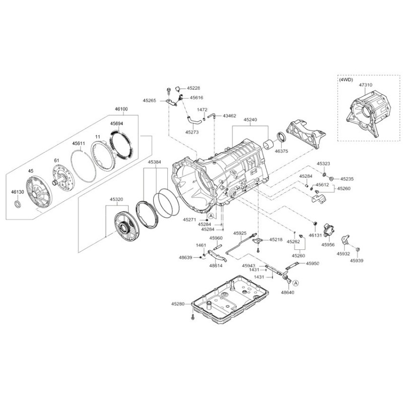 Caja de cambios automática Hyundai A8R40/A8LR1