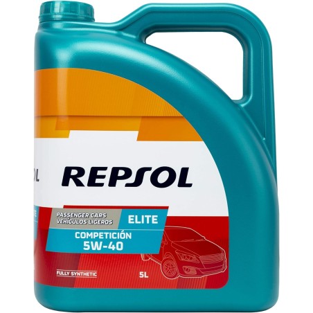 REPSOL Elite Competicion 5W-40 Aceite De Motor Para Coche, 5L