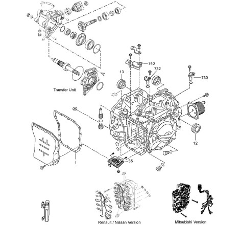 Caja de cambios automática Jatco JF613E (W6AJA/RE6F01A/AJ0/AJ8)