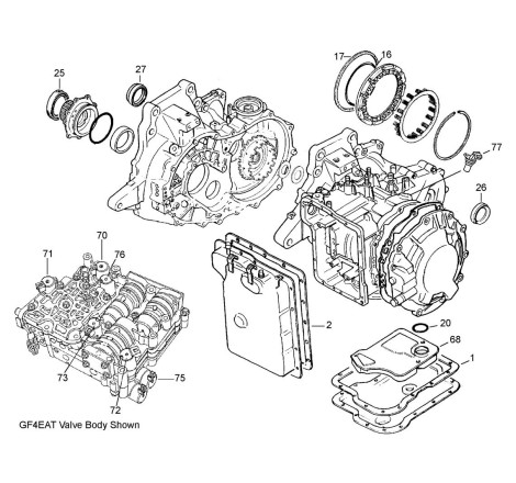 Caja de cambios automática Jatco-Mazda G4A-EL (4EAT-G)