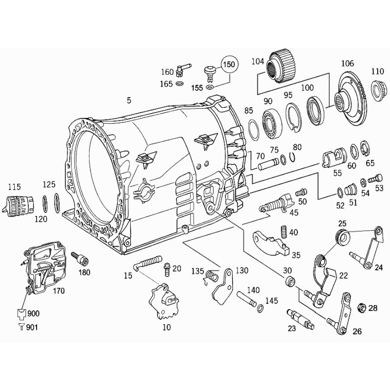 Caja de cambios automática Daimler W5A280 722.6 NAG1