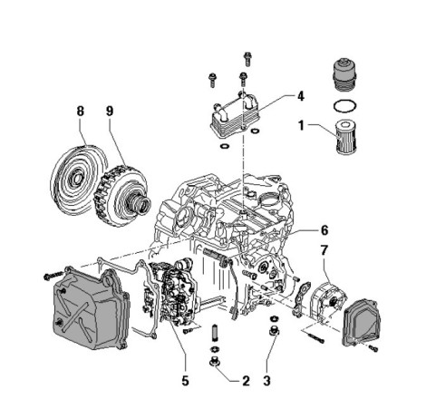 Caja de cambios automática VAG 02E (DQ250-6F/6Q)