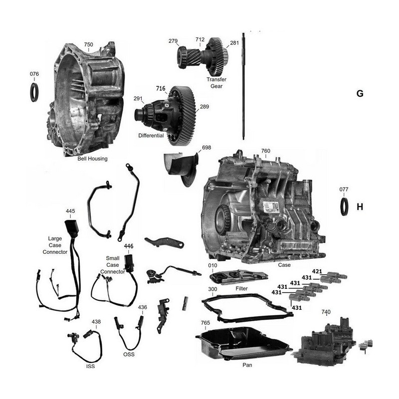 Caja de cambios automática VAG 09G (Aisin TF-60SN - AQ250-6F)