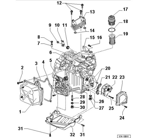 Caja de cambios automática VAG 0D9 (DQ250-6A)