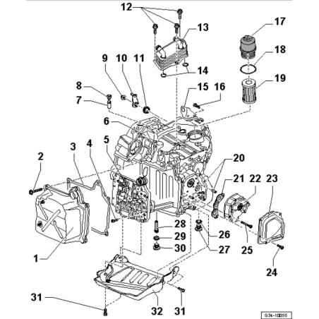 Caja de cambios automática VAG 0D9 (DQ250-6A)