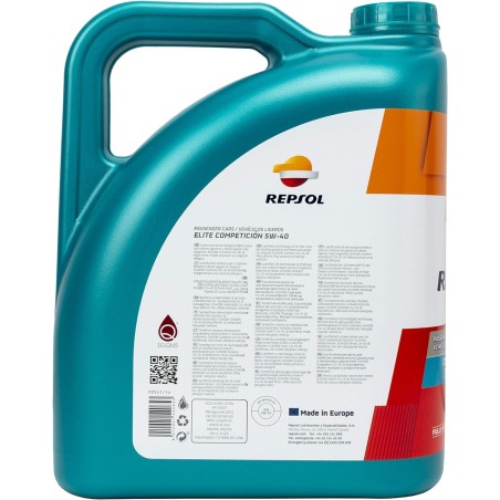 REPSOL Elite Competicion 5W-40 Aceite De Motor Para Coche, 5L