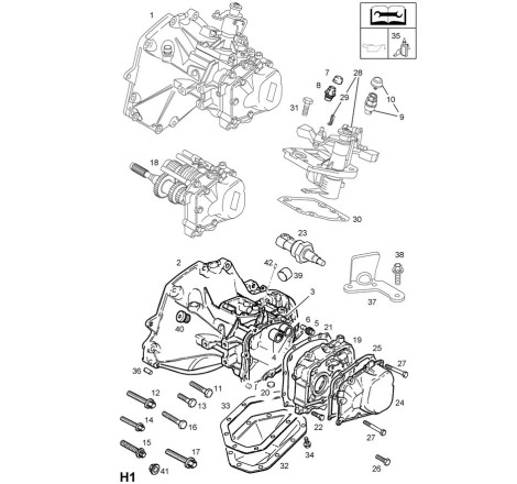 Caja de cambios automática GM F17 Easytronic MTA